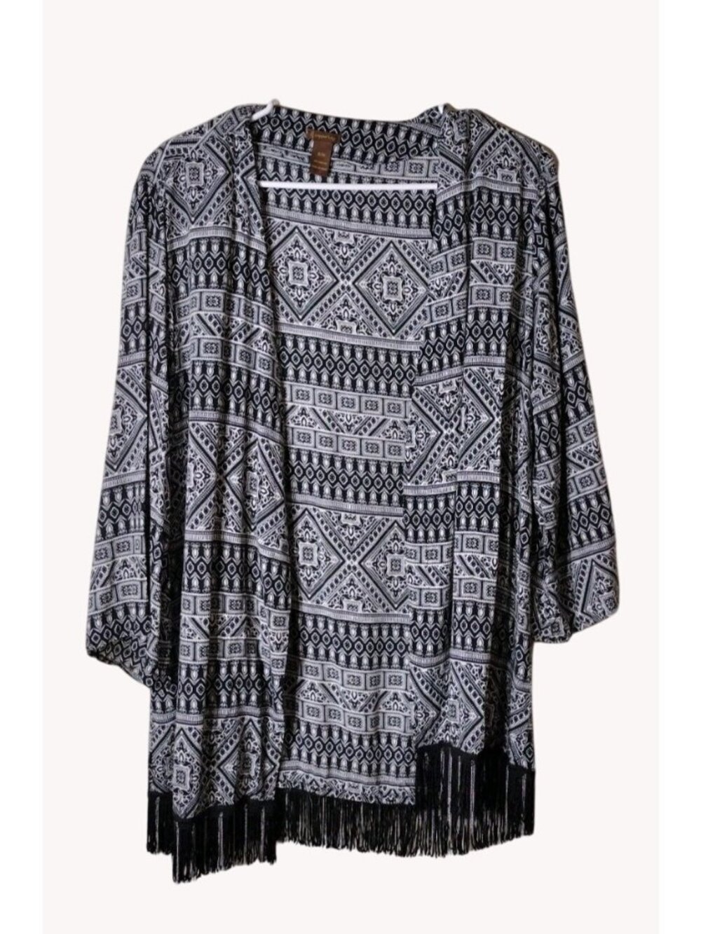 Copper Key Cardigan Womens Small Long Sleeve Open Front Fringe